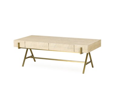 Delilah Coffee Table- Cream Shagreen
